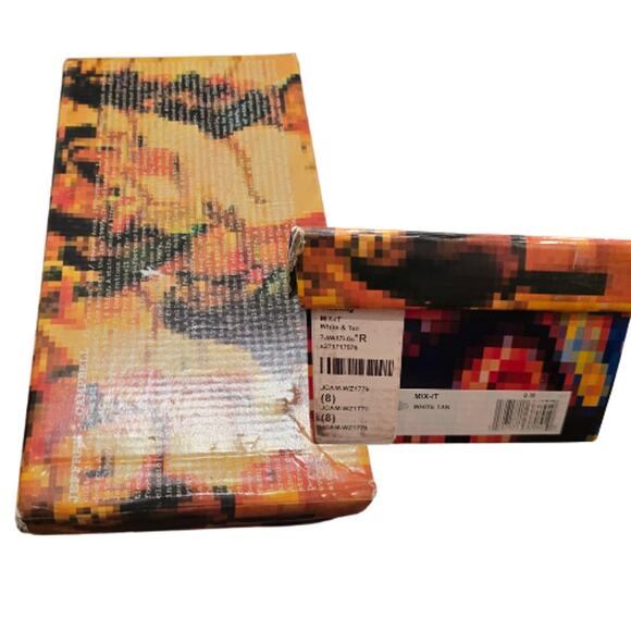 Jeffrey Campbell Mix It Heel in White & Tan – EUC Size 8 - Picture 8 of 8